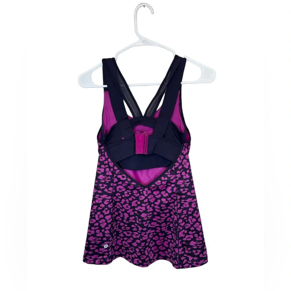 Lululemon Super Sport Tank in Mini Cherry Cheetah Ultra Violet Naval Blue Size 6 - Picture 2 of 8
